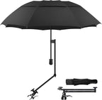 Patio Umbrellas UPF 50+ 360 ° Adjustable Shade Umbrella,Beach Umbrella with Universal Clamp,Beach Clamp on Umbrella,suitable for Patio,beach chairs,golf carts, wheelchairs,carts,bleachers,camping and fishing