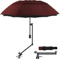 Patio Umbrellas UPF 50+ 360 ° Adjustable Shade Umbrella,Beach Umbrella with Universal Clamp,Beach Clamp on Umbrella,suitable for Patio,beach chairs,golf carts, wheelchairs,carts,bleachers,camping and fishing