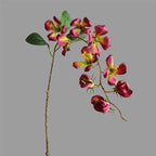 Artificial Flower Decoration Orchid Realistic high-end Bionic Flower Living Room Artificial Flower Living Room TV Cabinet Decoration Ornament Retro Fake Flowers (Red 1 Stick)