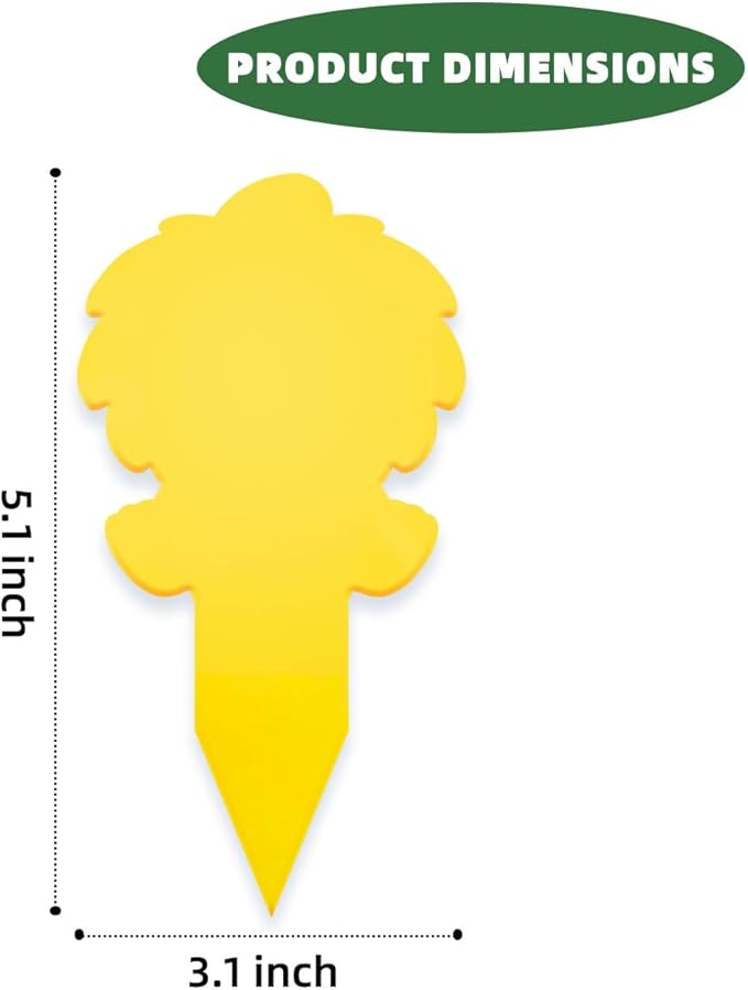 58 Pack Flying Insect Traps for Plants – Yellow Sticky Traps for Gnat, Fly & Flying Bug, Indoor Outdoor Flying Bug Catcher for Pots, Garden & Kitchen, Kid & Pet Safe, Non-Toxic (58 Pcs Ice Cream)