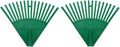Beaupretty 2pcs Plastic Garden Rake Head Replacement for Leaf Collecting and Lawn Cleaning, Green Outdoor Tool for Gardening and Landscape Debris Removal