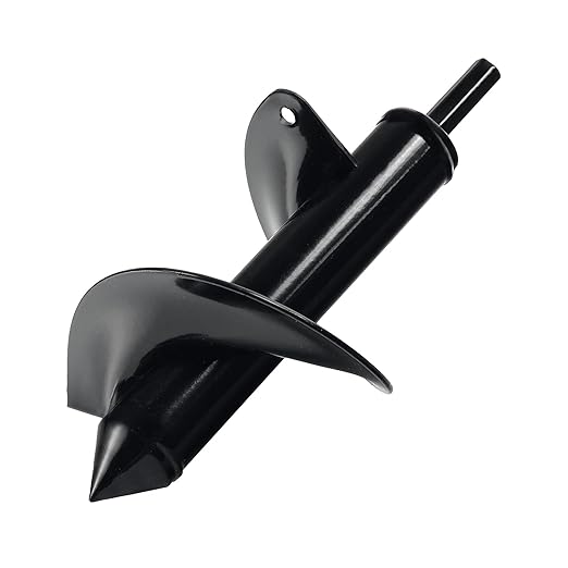 Auger Drill Bit for Planting 3 x 7 Inch, Garden Auger Spiral Bit Bulb Planter Tool Drill Auger for Planting Bulb, Bedding, Post or Umbrella Hole Digger for 3/8" Hex Drive
