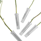 Plastic Floral Water Tubes - 40-Pack Clear Florist-Grade Stem Holders for Hydration, Flower Arrangements Supplies with Leakproof Caps (Weddings/Bouquets)