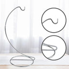 9 Inch Silver Ornament Display Stand, Metal Ornament Hanger Stand for Hanging Glass Globe, Air Plant Terrarium, Witch Ball, Christmas Ornament and Home Wedding Decoration (1, 9x4 Silver)