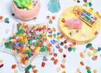 YATOJUZI Colorful Agate 1LB Aquarium Gravel Rocks Mix-color Bulk Wholesale Tumbled Crystals Stone Chips Crushed Reiki Energy Balancing Gemstones For Planter Vase Filler Fountain Fish Tank Potted Decor