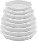 4 Size Round Plant Saucer,8 Pack Pant Pot Trays, Plant Saucers for Indoors and Outdoors, Seed Starting Tray, Growing Trays,White（4",5",6",8"）