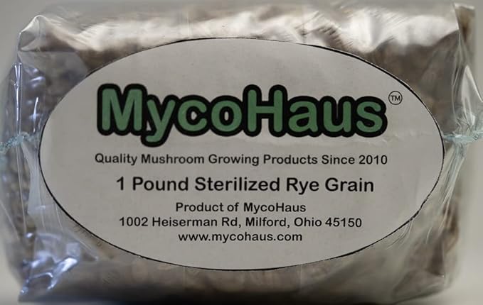 MycoHaus Mushroom Growing Kit | Sterilized Rye Grain | Magic Indoor Grow Bags for Mushrooms | Shroom Home Cultivation Magic Supplies | Without Spores | Without Injection Ports | 1 Pound (24 Pack)
