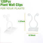 ALLWIN Plant Climbing Wall Clips - 120Pcs,Plant Hooks for Vines, Money Plant Clips