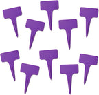 200 Pcs Thick T-Type Plant Labels, 4 Inch Waterproof PP Hard Plastic Garden Markers, Reusable Nursery Tag Stakes for Indoor Outdoor Potted Plants, Seedlings, Flowers, Vegetables & Herbs(Purple)