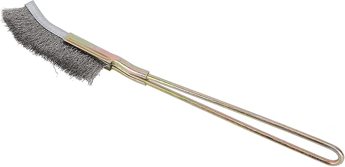 Topyond Curved/Straight Head Steel Soft Bonsai Brush - Japan Brash Garden Cleaning Tool - Perfect for Gentle and Effective Cleaning of Bonsai Trees and Plants(Elbow)