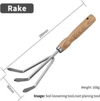 5 Pcs Professional Gardening Kit Stainless Steel Tools for Pots Beds Containers