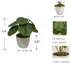 Kiko Artificial Plant-Eucalyptus -9 PCS in White Melamine Pot Fake Table Plant Greenery Potted Plants for Office, Living Room, Dinner Room, Shopping mall,Artificial Plant for Indoors