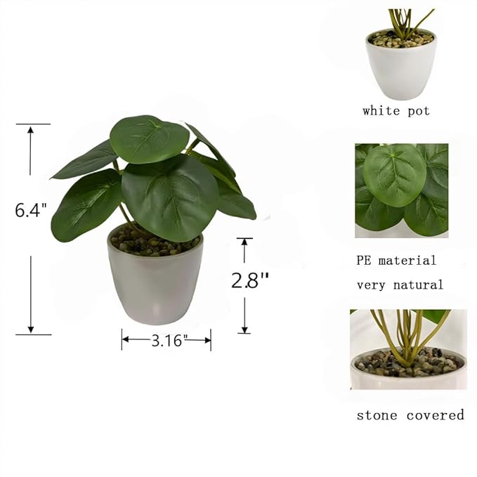 Kiko Artificial Plant-Eucalyptus -9 PCS in White Melamine Pot Fake Table Plant Greenery Potted Plants for Office, Living Room, Dinner Room, Shopping mall,Artificial Plant for Indoors