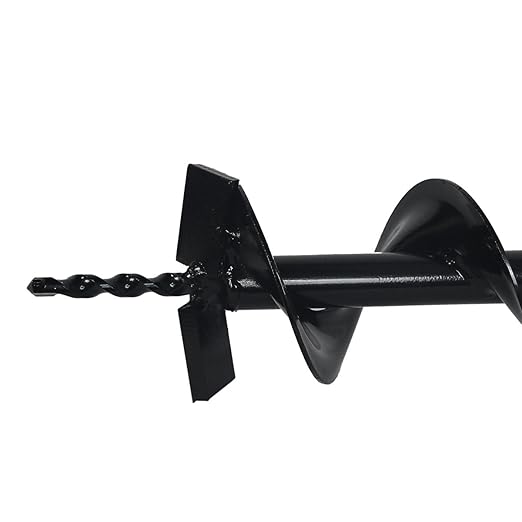 XtremepowerUS 4" Inch Auger Digging Bit for Post Holes Replacement Earth Digger Planting Drill Fence Hole Maker Grass Plant Hole Fit for 3/4" Shaft