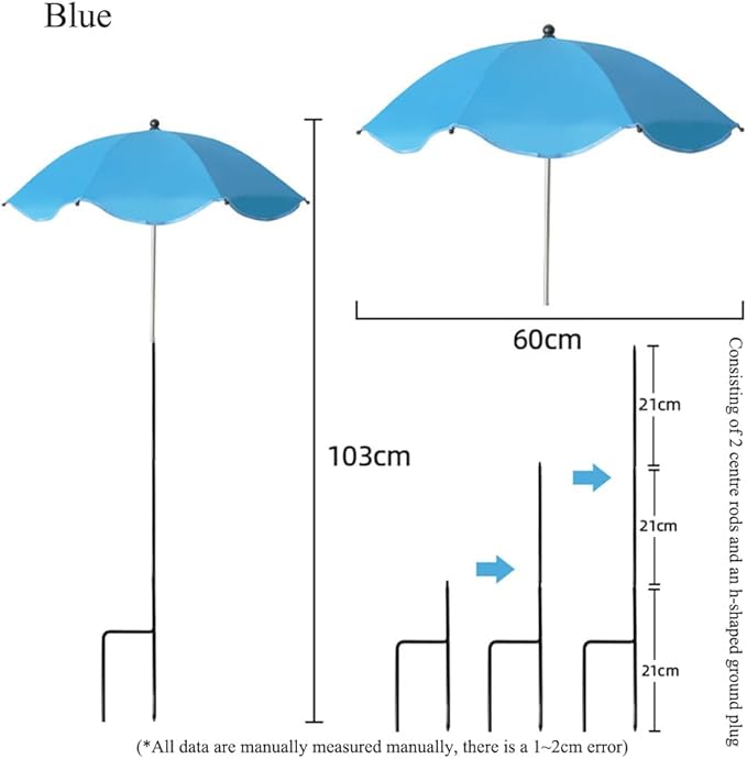 Plant Umbrellas for Outdoor Plants, 23.6inch Adjustable Angles Plant Shade Umbrella Patio, Larger Size Rain/Sun Umbrella, for Potted Garden Bed Flower Pot