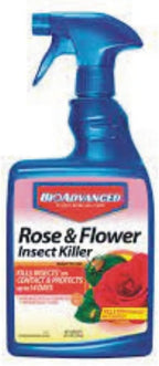 BioAdvanced Rose and Flower Insect Killer, Ready-to-Use, 24 oz, Plant Bug Spray