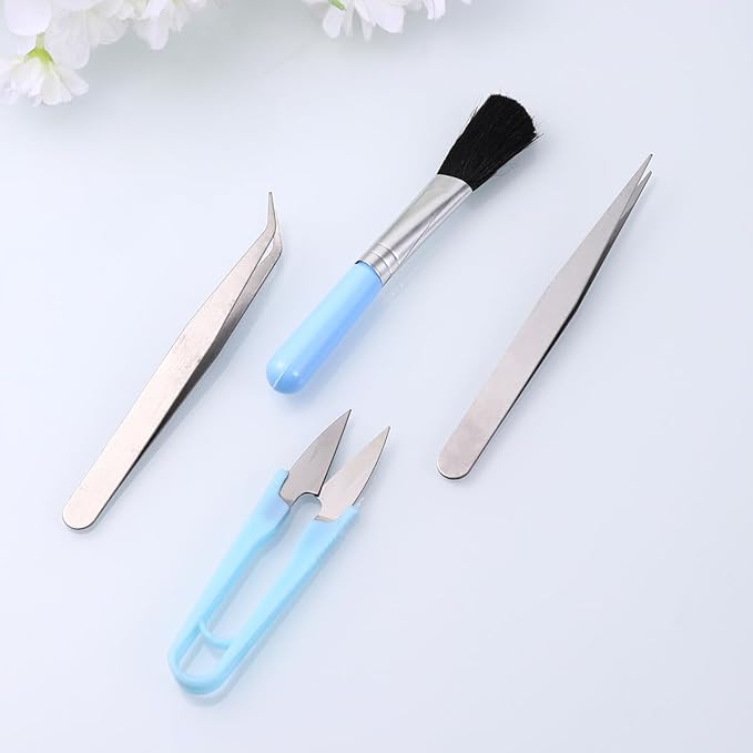 12PCS Blue Mini Succulent Plant Tools Plastic Gardening Accessories for Bonsai and Flowerpot Care Portable Growing Supplies for Home and Store Use