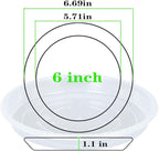OVZILKI Plant Saucer 6 Pack of 4 6 8 10 12 14 16 inch, Clear Plastic Flower Plant Pot Saucer, Heavy Duty Plant Drip Trays Saucers for Indoor, Plant Water Tray for Planters (6", Clear)