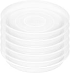 6 Pack of 10 inch Plant Saucer Clear, Heavy Duty Plastic Plant Saucer 10 inch, Durable Plant Tray for Pots, Flower Plant Saucers for Indoors, Plant Trays for Planter 8"/9"/10" (10", Clear)