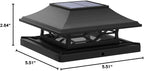 VOLISUN Solar Post Cap Lights: 12 - Pack Outdoor Deck Post Cap Lights Black for Dock Fence Waterproof 2 Color Modes,4x4/6x6 Wooden/Vinyl Posts