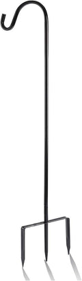 EXCMARK Shepherd Hook Adjustable Height 32/24/16’’ 1/2 inch Thick Use at Weddings, Hanging Solar Lights, Lanterns, Bird Feeders, Metal Hanger Hook (Black,32inch). U.S. Patent.