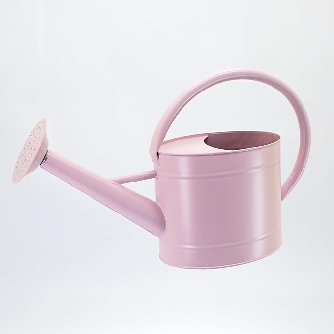 1.3 Gallon Watering Can, Matte Pink Finish, Galvanized, Metal Watering Can with Remove Spout, Perfect Water Can for Plants Indoor & Outdoor