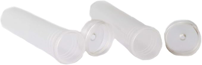RuiLing 50pcs Transparent Flower Nutrition Tube Plastic Water Tube with Cap to Keep Flower Fresh for Wedding Event Arts Crafts Floral Hydroponic Container 72x18mm