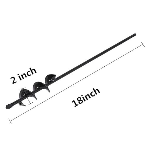 Auger Drill Bit，Garden Plant Flower Bulb Rapid Planter Umbrella Hole Digger for 3/8” Hex Drive Drill(218inch)
