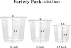 OUPSAUI 21 Pack 3.5/5/6 Inch Clear Nursery Pots for Plants, Clear Plant Pots with Drainage Holes, Flexible Plastic Plant Pots, Seedling Planter Seed Starter Pots(3.5+5+6 Inch)