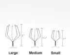 10 Pack Vertical Air Plant Holder (Suction Cup, Stainless Steel Tillandsia Air Plant Planter) A Unique Set of Air Plant Containers for Creating Tillandsia Art Display on Window. - Large