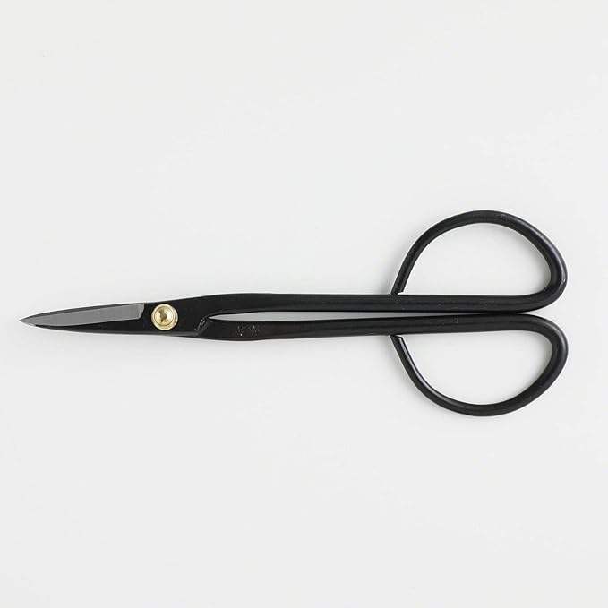 Hanafubuki Wazakura Twig Bonsai Scissors Made in Japan 7inch(180mm), Japanese Bonsai Garden Tools, Hasami Pruning Shears - Black