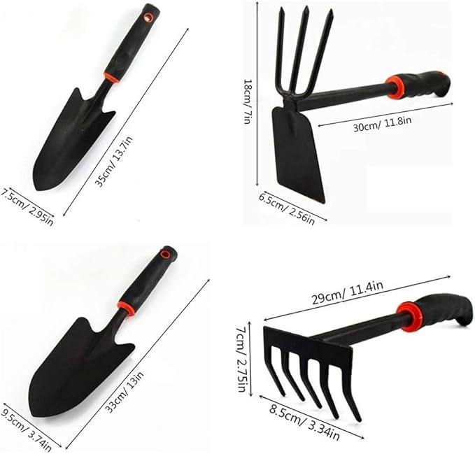 4PCS Mini Garden Tools Sets Durable Gardening Hand Tool Ergonomic & Rust Resistant for Women Kid Men Gardener