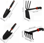 4PCS Mini Garden Tools Sets Durable Gardening Hand Tool Ergonomic & Rust Resistant for Women Kid Men Gardener