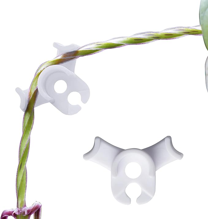 XINHUIDALSQ 60 PCS Low-Pressure Plant Training Clip, 90 Degrees Plant Stem Trainer, Plant Training Clips Plant Bud Bender, Gentle Plant Clips(White)