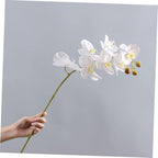 Zerodeko Realistic Fake Phalaenopsis Orchid Stem for Home Decor Vivid Artificial Arrangement for Living Room Bedroom and Dining Table Stylish Faux Floral Decoration