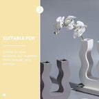 ARTIBETTER White Phalaenopsis Orchid Fake Flowers Stem Artificial Orchid Flowers for Home Décor Bouquet for Living Room and Dining Table Decoration