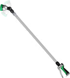 RESTMO 36”-60” Metal Watering Wand, Long Telescopic Tube | 180° Adjustable Ratcheting Head | 7 Spray Patterns | Flow Control, Perfect Garden Hose Sprayer to Water Hanging Baskets, Shrubs, Green