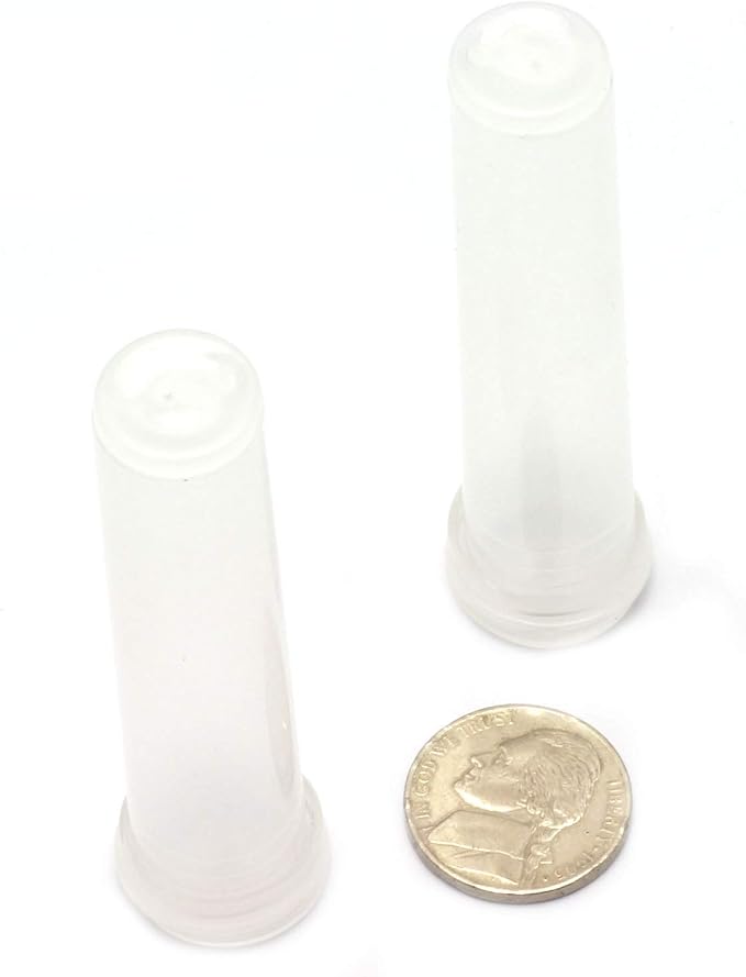 RuiLing 50pcs Transparent Flower Nutrition Tube Plastic Water Tube with Cap to Keep Flower Fresh for Wedding Event Arts Crafts Floral Hydroponic Container 72x18mm