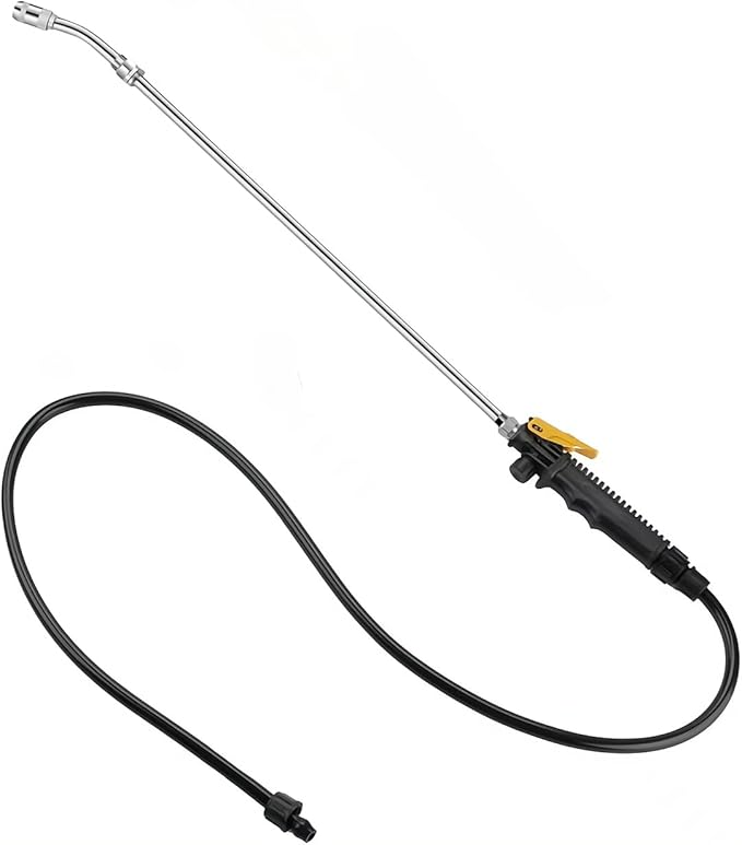 Replacement Sprayer Wand for Ryobi, Stainless Steel Sprayer Wand with Adjustable Nozzle, Trigger Wand & Hose Compatible with Ryobi P2803 Sprayer (29 Inches Sprayer Wand)