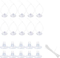 AQUANEAT 20 Pack Aquarium Suction Cups with Clips 3/16" air Hose and Adjustable Zip Ties for Aquarium Fish Tank Decoration Moss Shrimp Nest