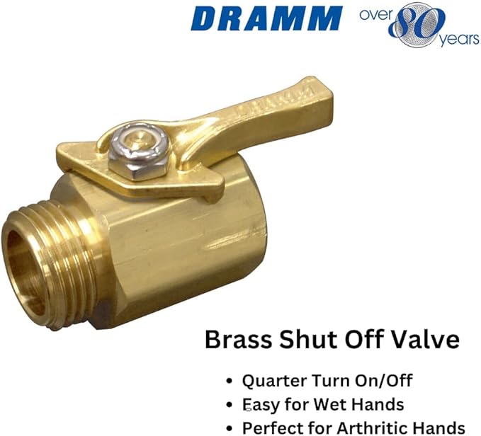 Dramm ColorMark Soft Rain Watering Spray Wand – 30” Long, Berry – Lightweight & Durable with 8" Foam Grip and Brass Shut-Off Valve – Ideal for Hanging Baskets, Planters, Gardens, Shrubs & Seedbeds