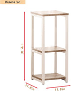 Plant Stand Indoor Corner Tall 3 Tier Metal Modern Flower Storage Plant Shelf Holder for Living Room Balcony Garden,White (3 Tier-White)