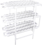 Hydroponics Growing System Kit,108 Plant Sites 3 Layers Food-Grade PVC-U Pipes Hydroponic Grow Kit Gardening System with Water Pump, Timer,Net Pots and Sponge for Vegetables,Fruits,Herb
