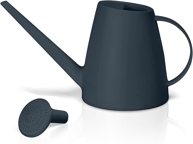 Watering Can - for Indoor and Outdoor House Plant Garden - with Long Spout - 1/2 Gallon - Grey
