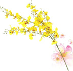 LIOOBO 3 Forks Artificial Dancing Orchid Flower Branches - Decor for Weddings and Living Rooms - Perfect for Floral Arrangements and Indoor Decoration