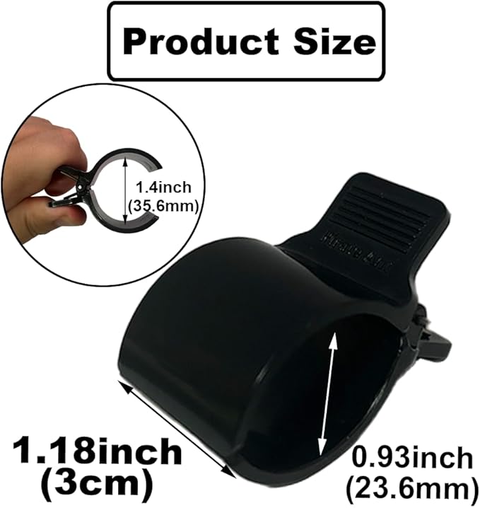 Greenhouse Clamps for3/4-1 Inch PVC Pipe, Greenhouse Hoops,Support Frame,Grow Tunnel,Plant Support Garden Stakes.Pure Black Garden Clips for Fixing Plant Cover, Plastic Sheeting, Film Row Cover, Net.