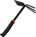 FR Hand Hoe and Cultivator Tool – 2-in-1 Garden Weeder Rake with Ergonomic Grip – Manual Soil Loosener for Tight Spaces, Pots & Vegetable Gardens
