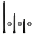 XtremepowerUS 3 Pieces Auger Extension Drill Bits (8", 12", 20" Length) Extension Earth Ice Auger Extension Set Post Hole Digger Replacement Compatible to 3/4" Shaft Post Hole Digger Replacement