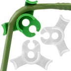 Booge 40 Pcs Low Stress Training Clips, 90 Degrees Plant Trainer Bud Plant Bender Plant Training Clips Bud Bender for Plant Gardening - White and Green