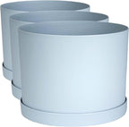 Bloem Mathers Planter w/Saucer Tray 8" Misty Blue (Pack of 3)